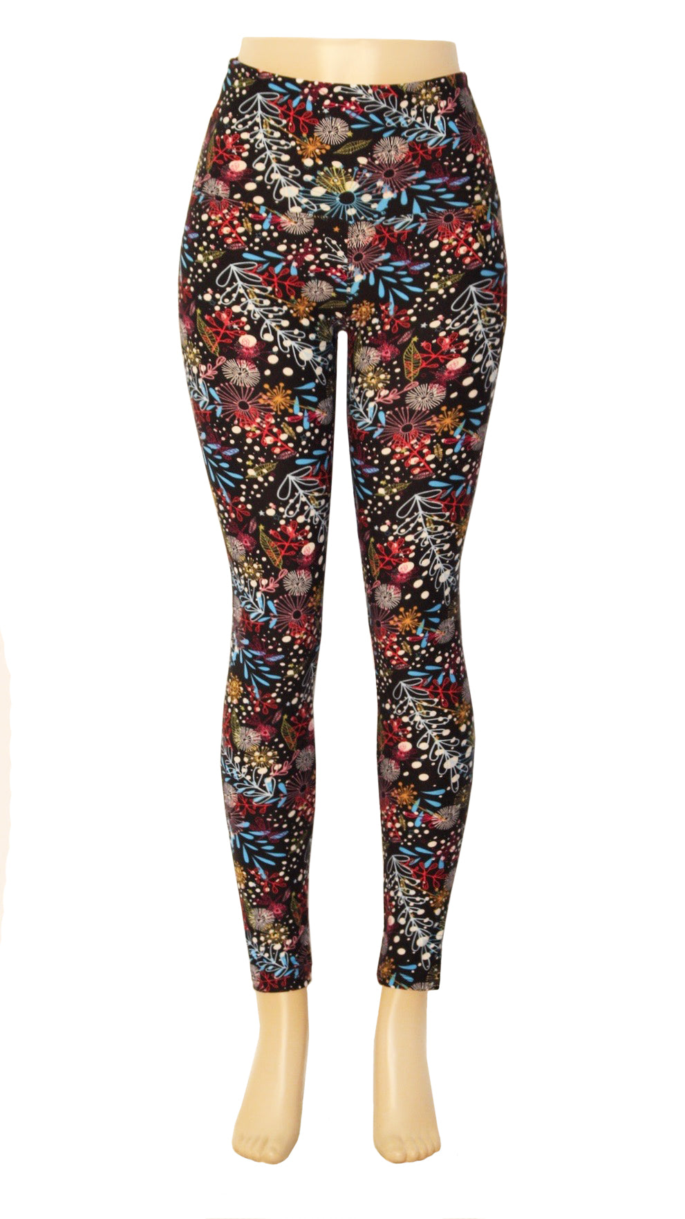Multi Colored Garden Yoga Band Legging